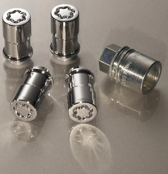 Chrome Plated Wheel Locks for Exposed Lugs