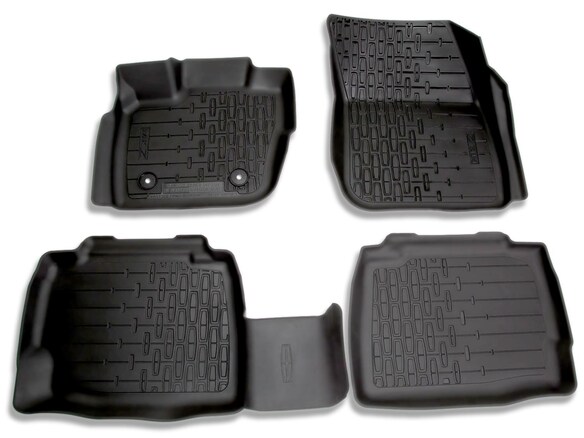 Viwik TPE All-Weather Floor Mats For 2013-2016 Ford Fusion & Lincoln MKZ - 3 Piece Set, Black