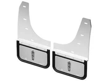 Navigator 2018-2021 Gatorback Rear Pair Splash Guards Chrome Plate with Lincoln Logo