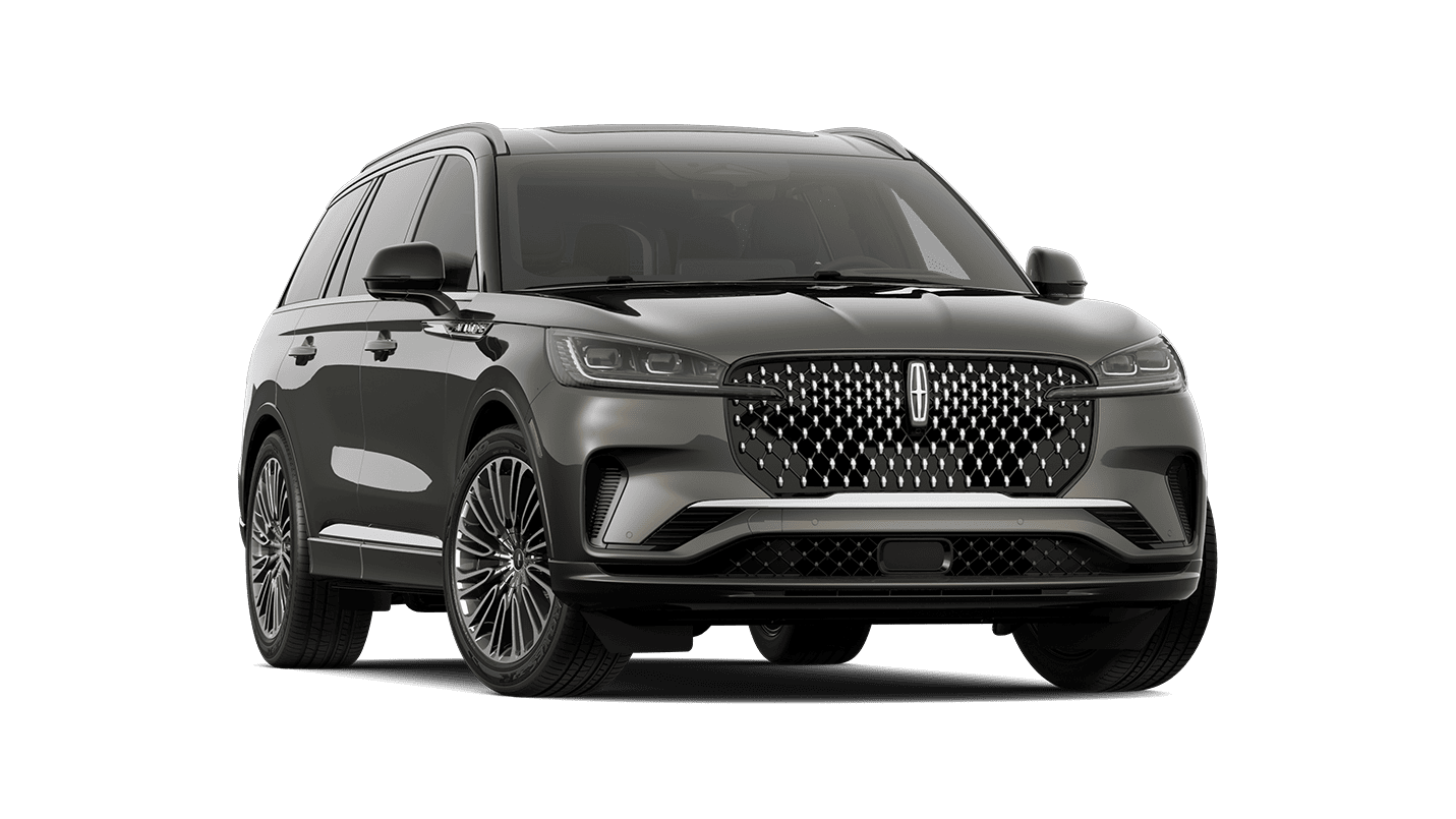 A 2025 Lincoln Black Label™ Aviator SUV in the extra-cost Harbor Gray exterior color