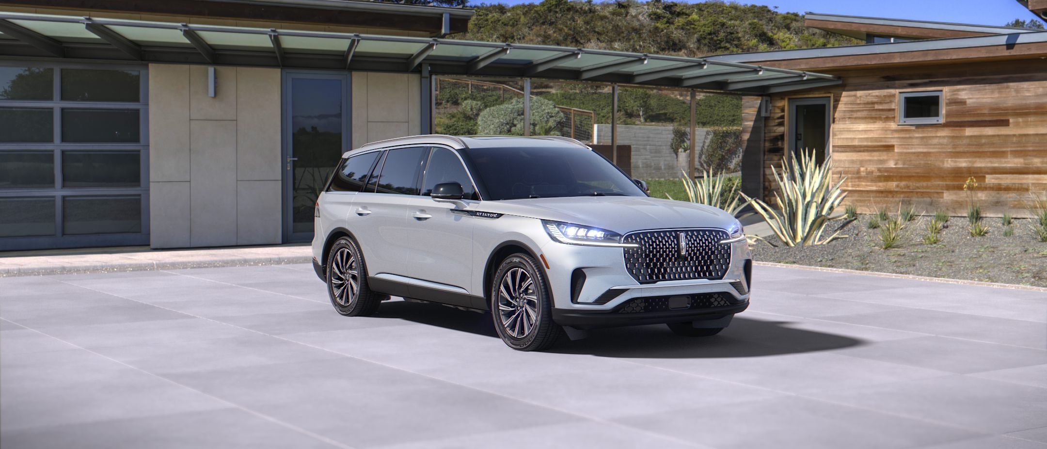 2027 Lincoln Aviator driving on a highway