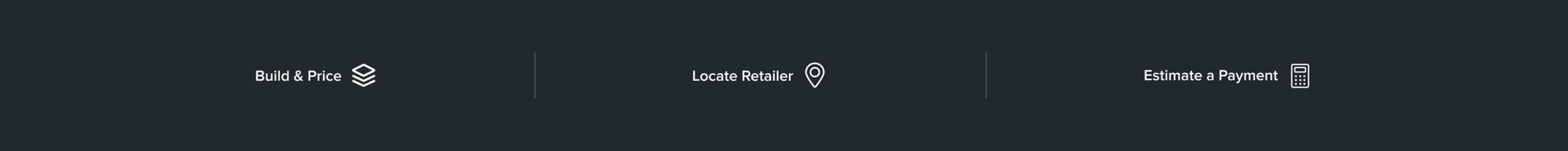 Search Inventory, Build & Price, Payment estimator.