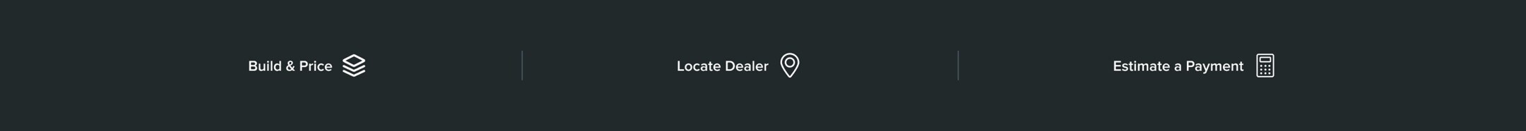 Search Inventory, Build & Price, Payment estimator.