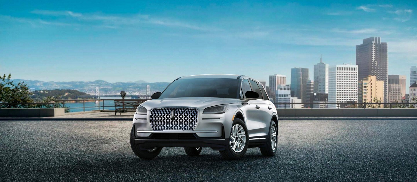 The exterior of the 2024 Lincoln Corsair® Premiere model is shown in Silver Radiance
