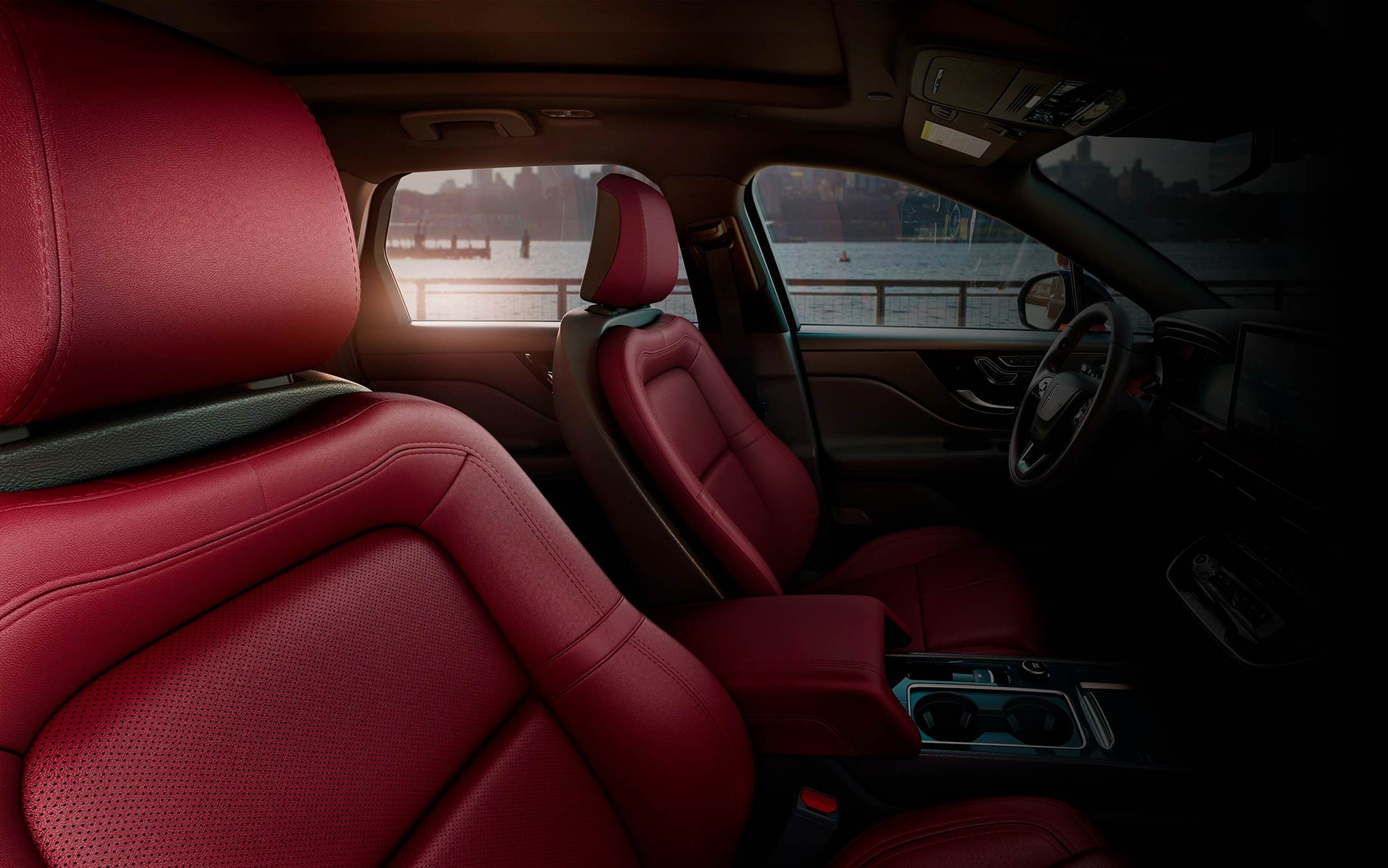 Available Perfect Position Front seats are shown inside a 2025 Lincoln Corsair® SUV