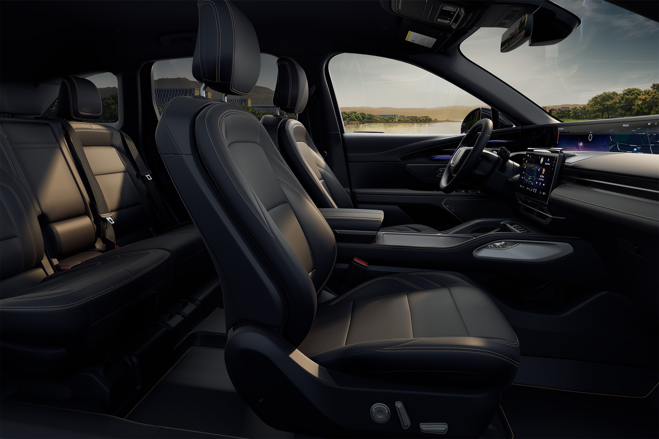 The front seats of a 2024 Lincoln Nautilus® Premiere model are shown.