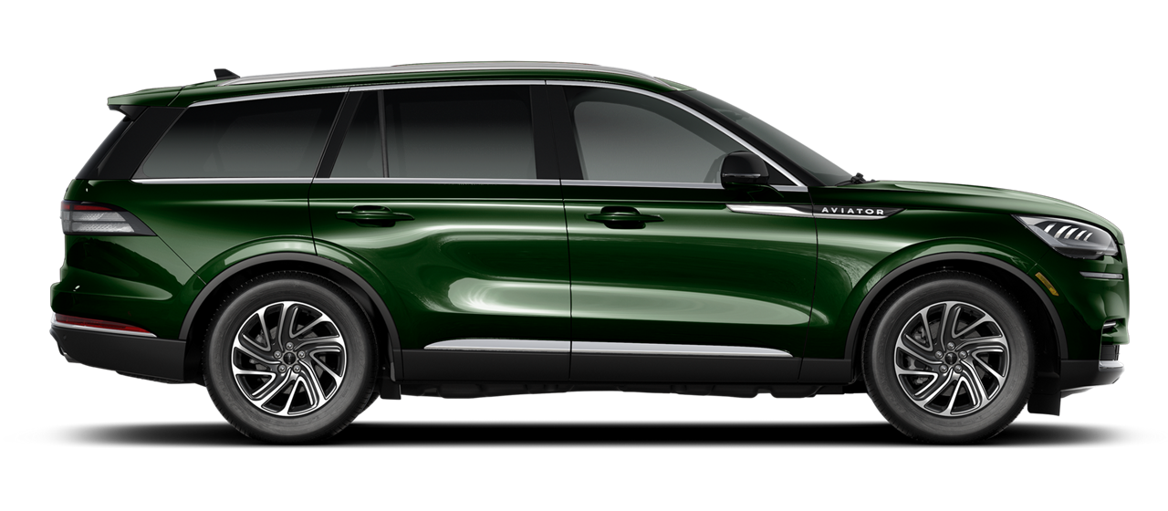 The 2023 Lincoln Aviator is shown in Gilded Green exterior color