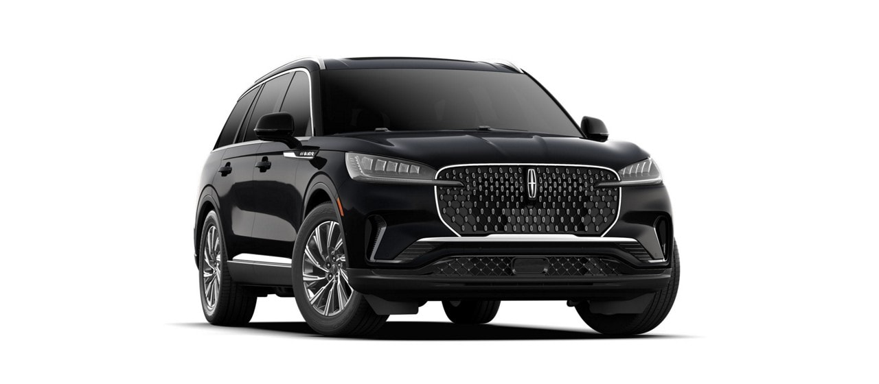 The 2025 Lincoln Aviator® is shown in Infinite Black exterior color