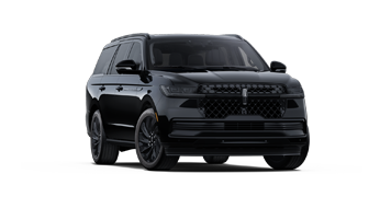 Se muestra el modelo Lincoln Navigator® Reserve 2025 con el paquete de apariencia Jet en color negro infinito