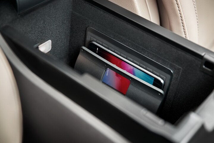 Shown here is a Lincoln Wireless charging pad.
