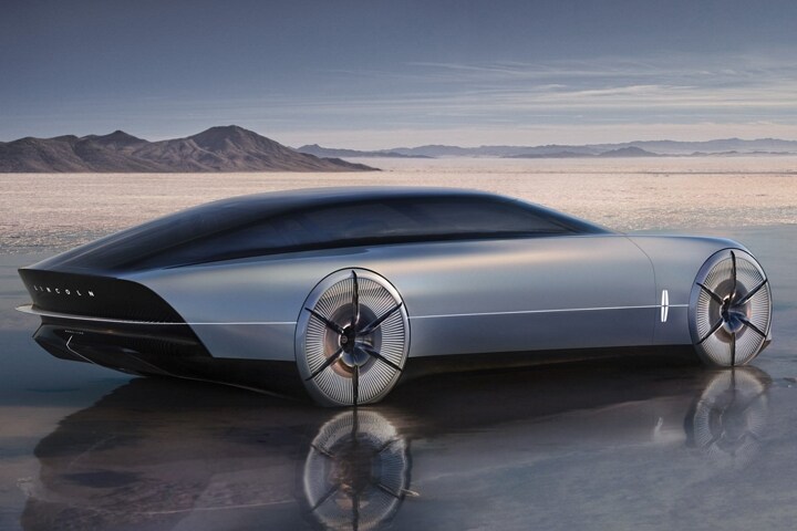 The side view of the Lincoln Model L100 Concept vehicle exterior.