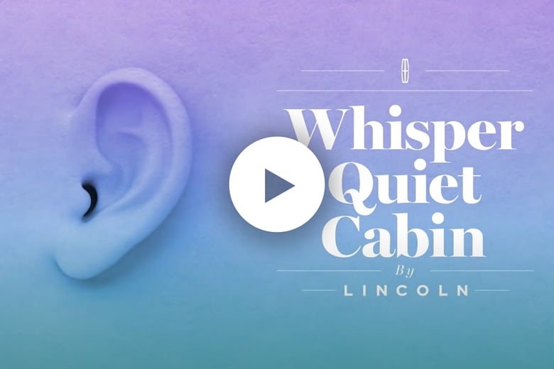 Cabina silenciosa de Lincoln. Ícono del botón Reproducir.