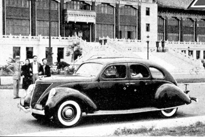 The 1936 Lincoln Zephyr is shown here