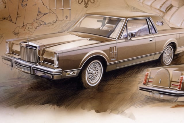 A drawing of a Lincoln vehicle are shown here