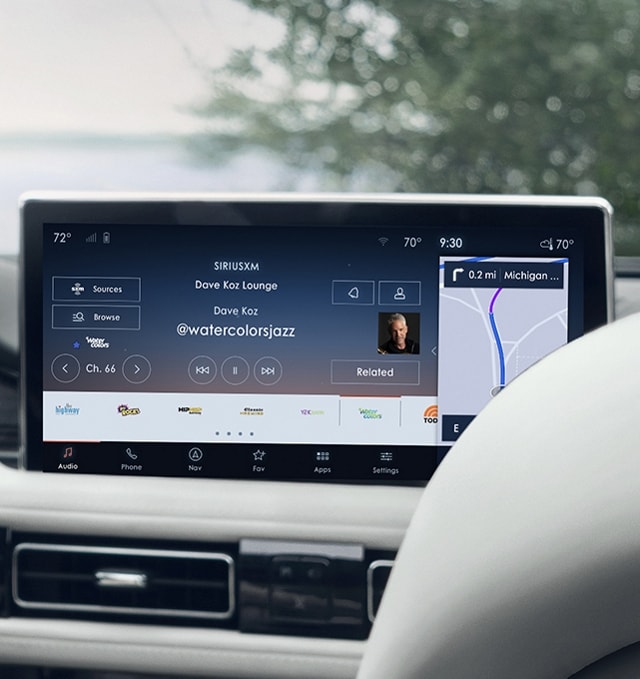 Navigation Application is shown in the display of a 2021 Lincoln