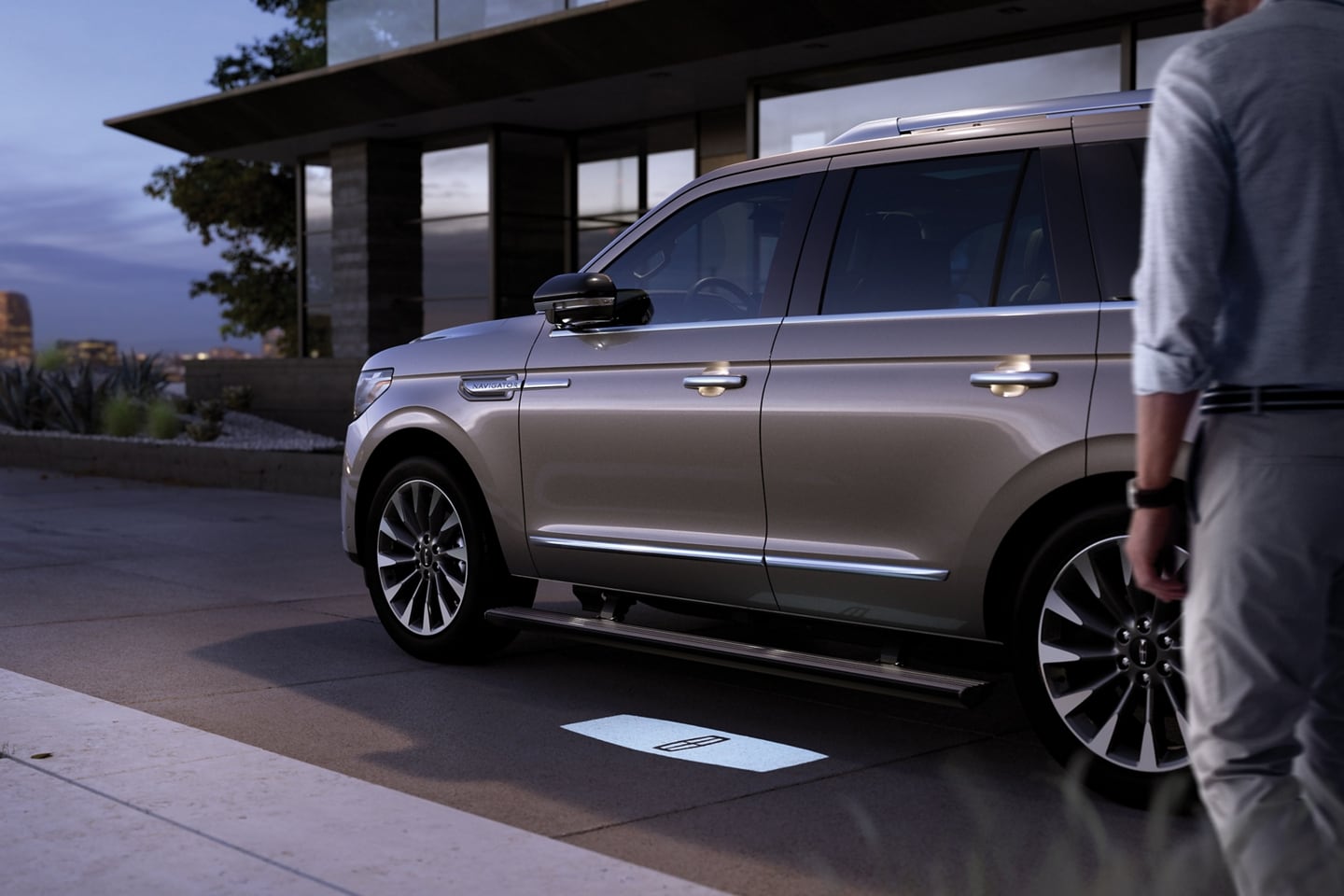 Lincoln Navigator shown with Welcome light