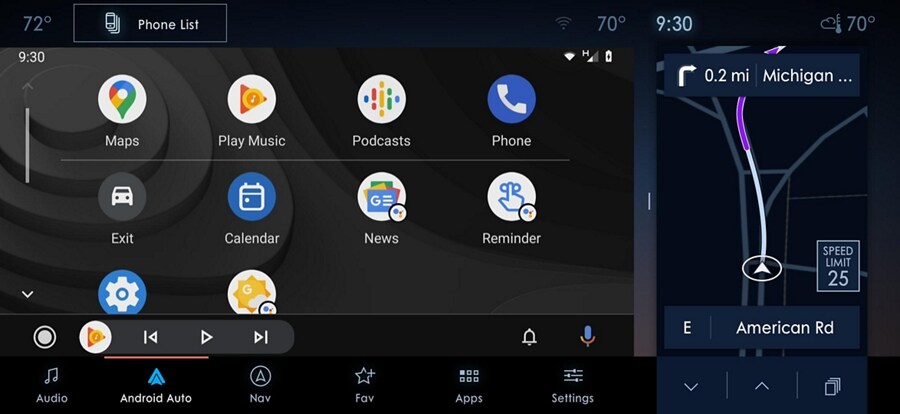 A sync four screen demonstrates wireless control