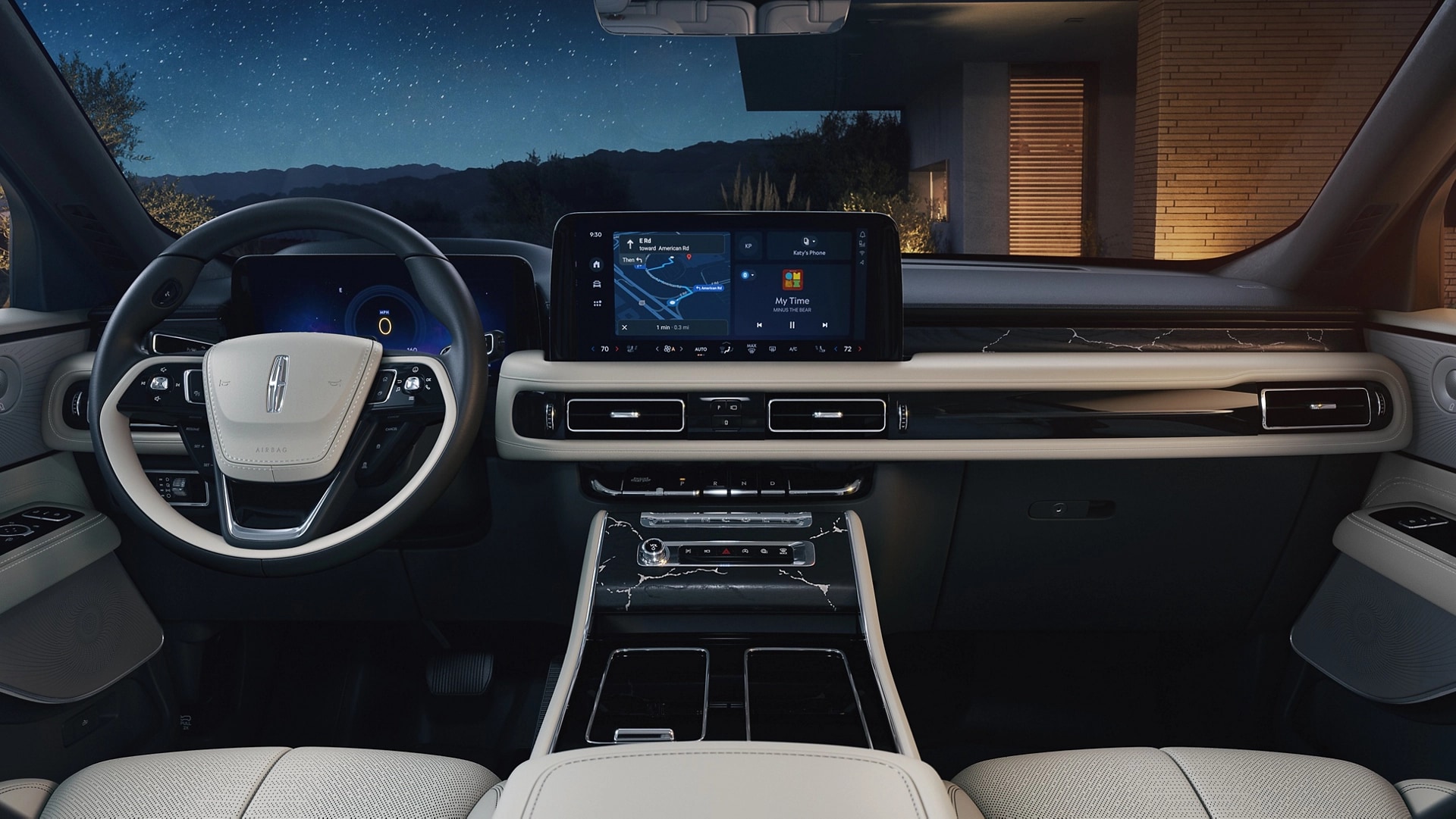 The Moonbeam interior theme inside a 2026 Lincoln Black Label™ Aviator® SUV