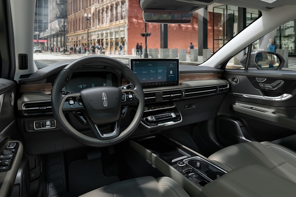 The center touchscreen of a 2023 Lincoln Corsair® SUV displays many SNYC® 4 setting options
