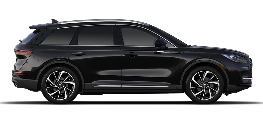 Vista de perfil generada por computadora de una SUV Lincoln Corsair 2023 en preproducción.