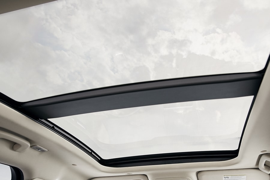 The available Panoramic Vista Roof® of a 2024 Lincoln Corsair® SUV opens up new worlds