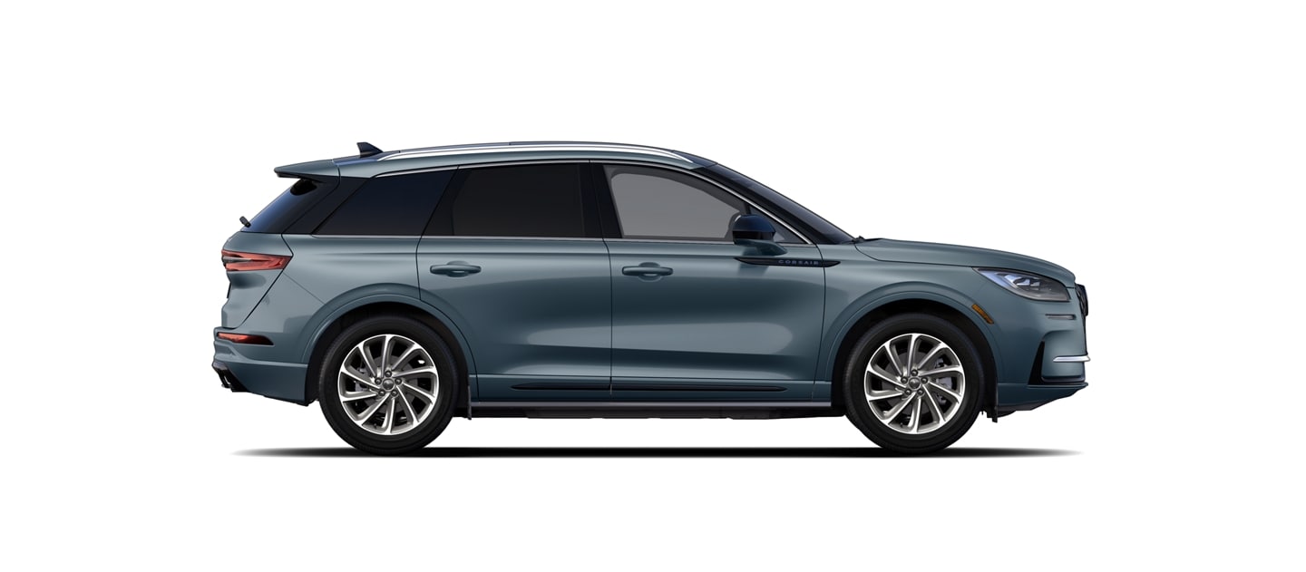 A profile image of the 2024 Lincoln Corsair® Grand Touring SUV shows sleek design