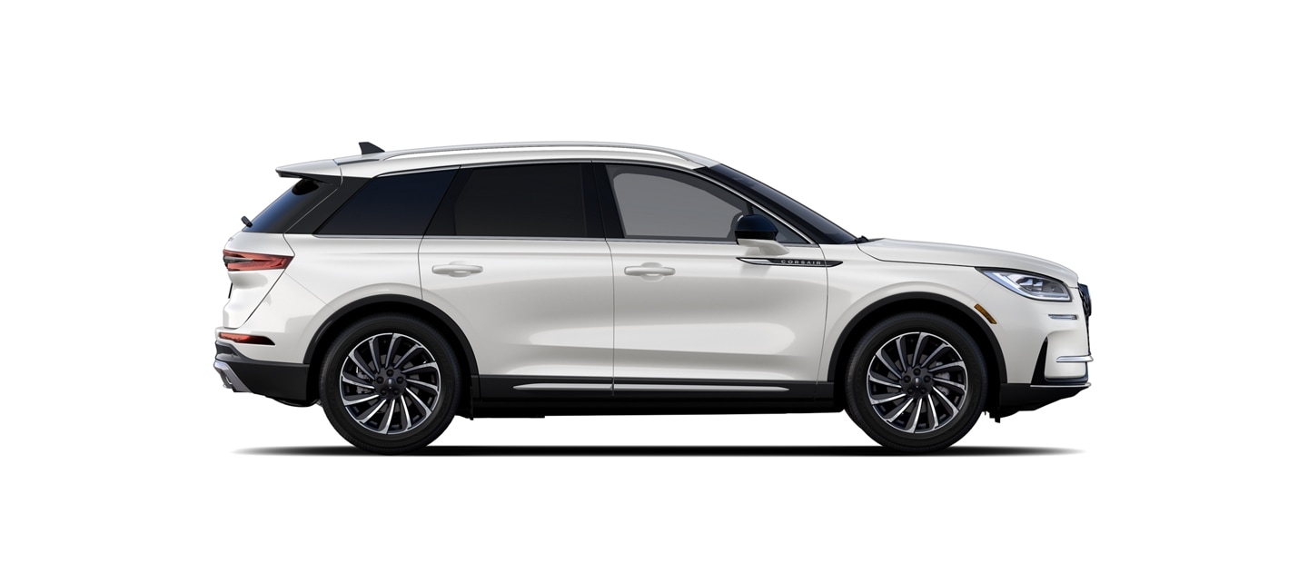 A profile image of the 2024 Lincoln Corsair® Reserve model highlights flowing lines