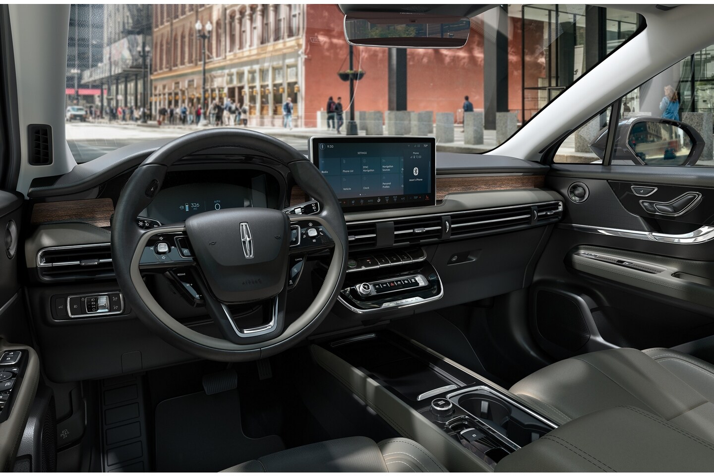 The personal profiles tile is shown in the center touchscreen of a 2025 Lincoln Corsair® SUV