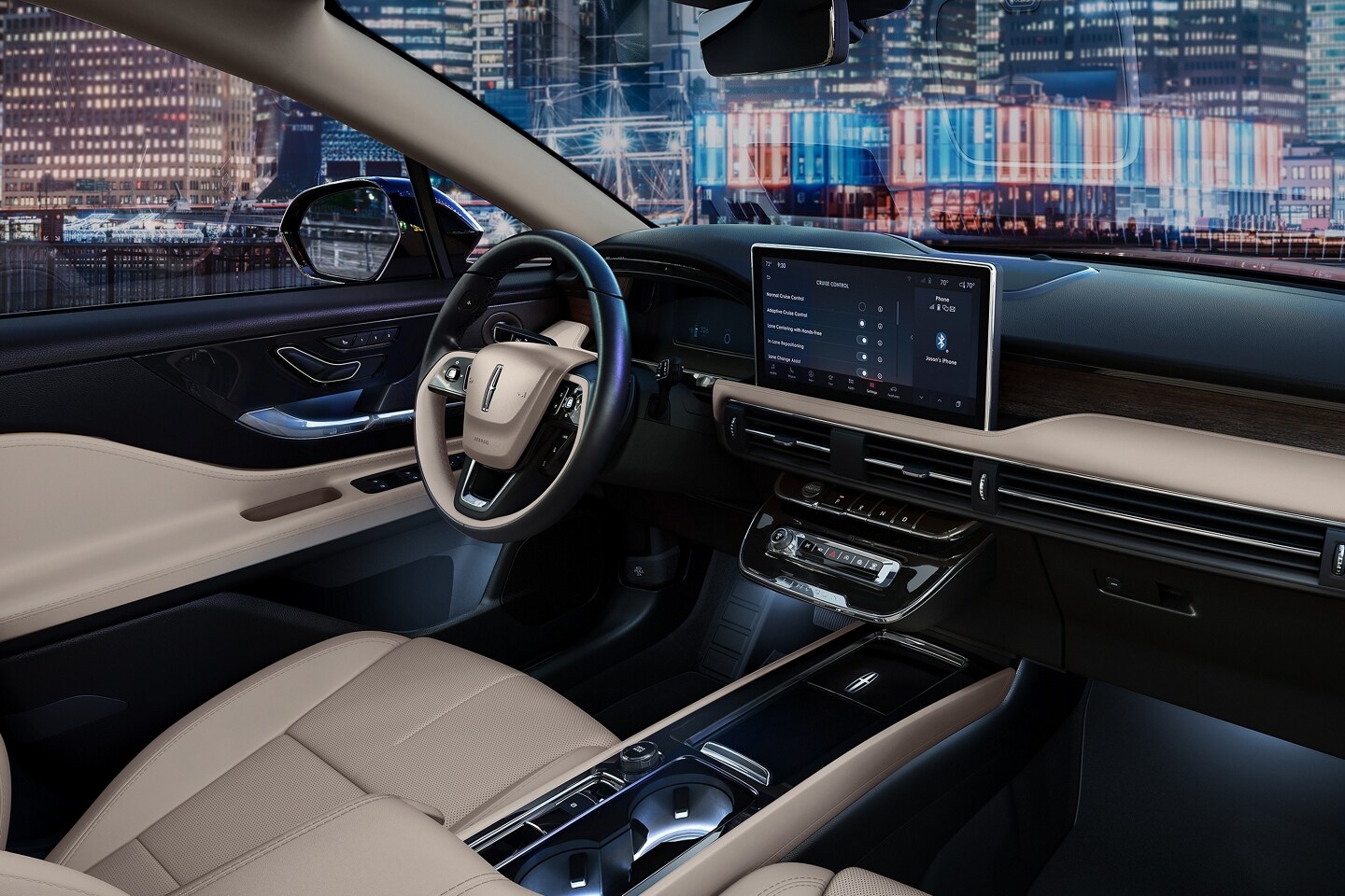 The center touchscreen of a 2025 Lincoln Corsair® SUV displays Auto Air Refresh settings