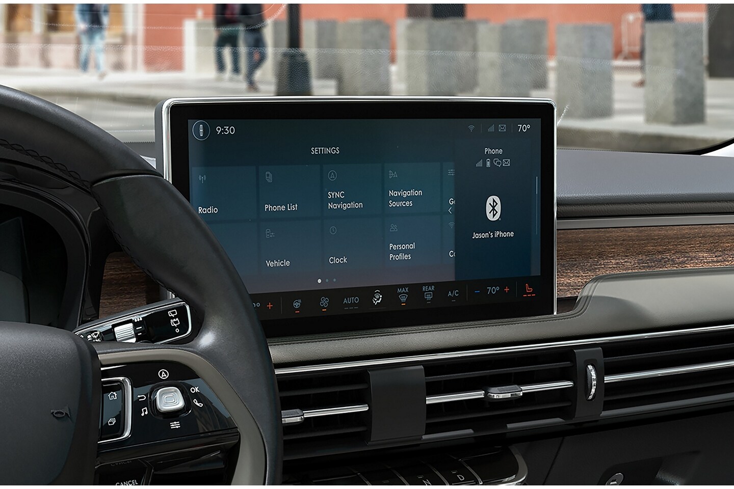 The personal profiles tile is shown in the center touchscreen of a 2026 Lincoln Corsair® SUV