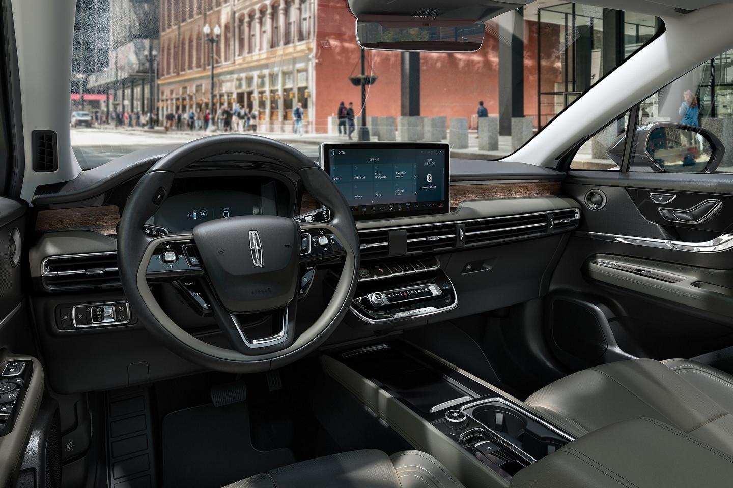 The personal profiles tile is shown in the center touchscreen of a 2026 Lincoln Corsair® SUV