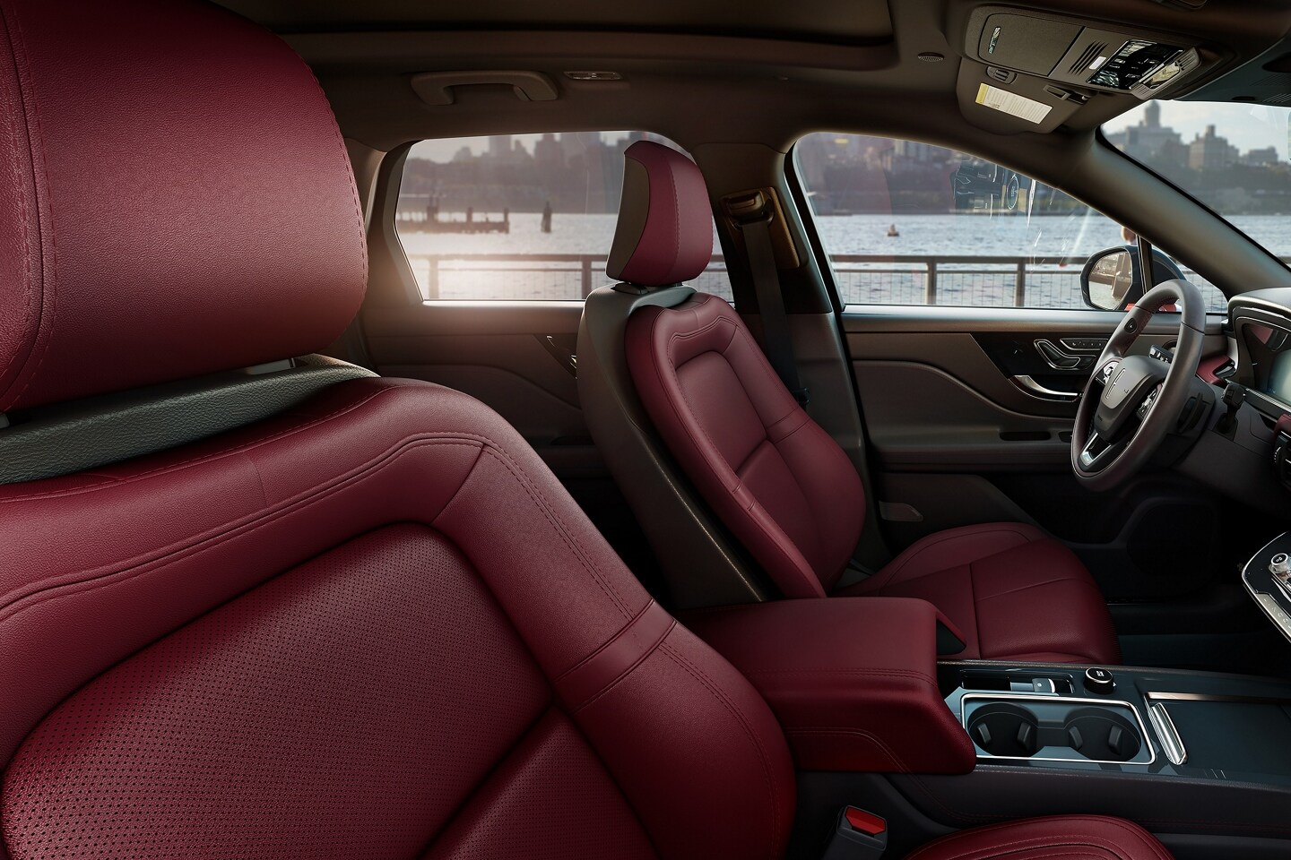 Available Perfect Position Front seats are shown inside a 2026 Lincoln Corsair® SUV