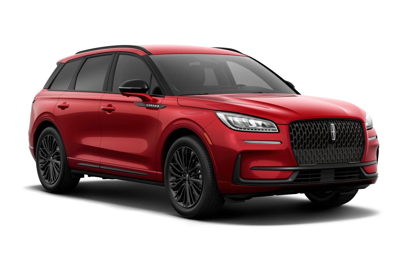 A profile view of a 2026 Lincoln Corsair® Premiere model with the available Jet Appearance Package