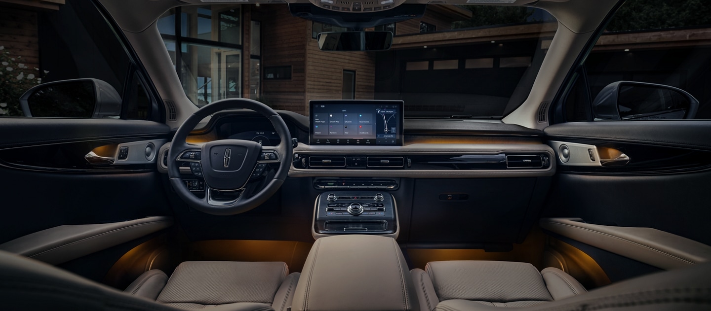 The interior of a 2023 Lincoln Nautilus® SUV is shown