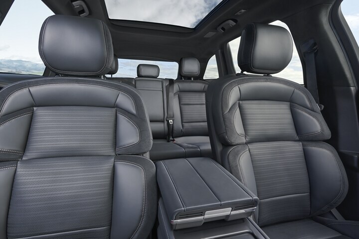 The interior of a 2025 Lincoln Nautilus® SUV is shown offering ample room