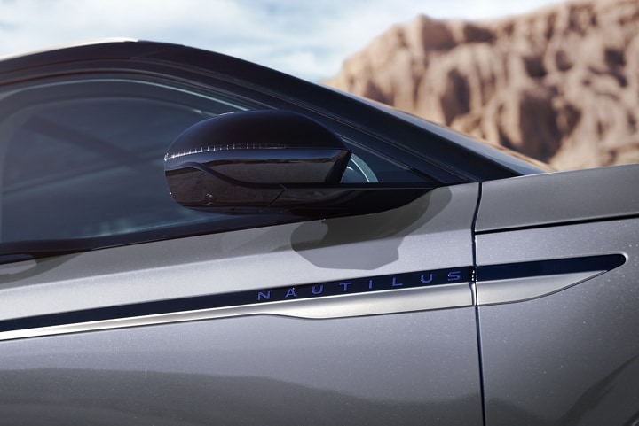 The 2025 Lincoln Nautilus is parked in the desert