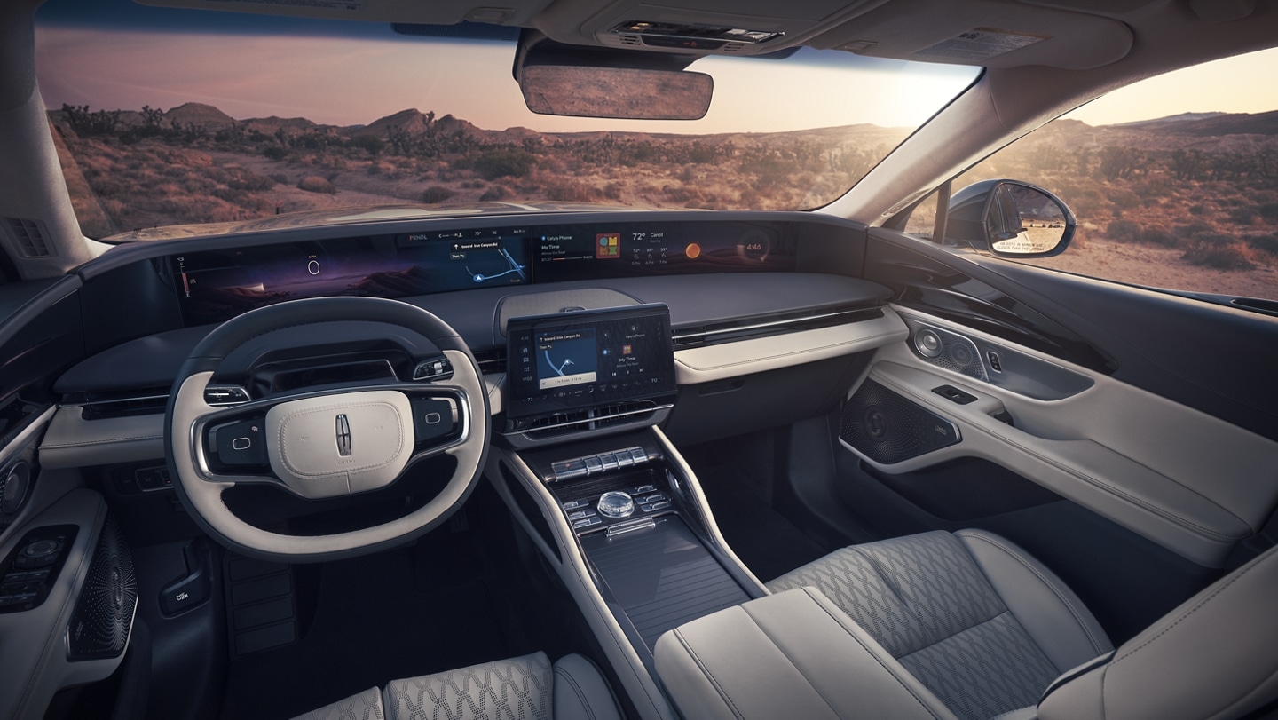 The front interior of a 2025 Lincoln Nautilus.