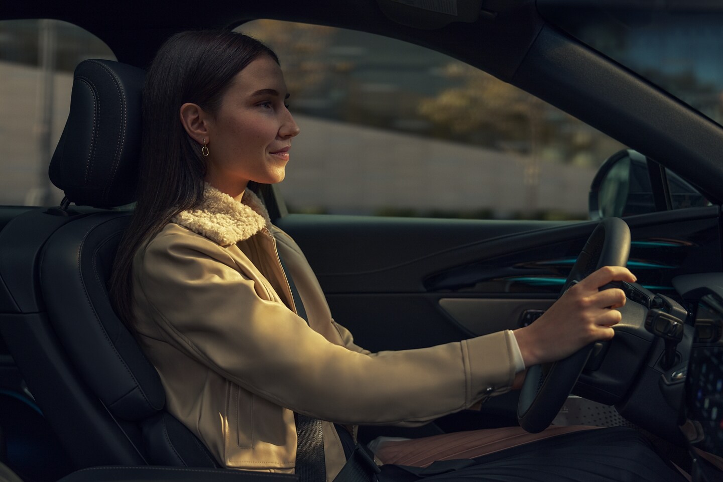 A woman is driving a 2026 Lincoln Nautilus® SUV