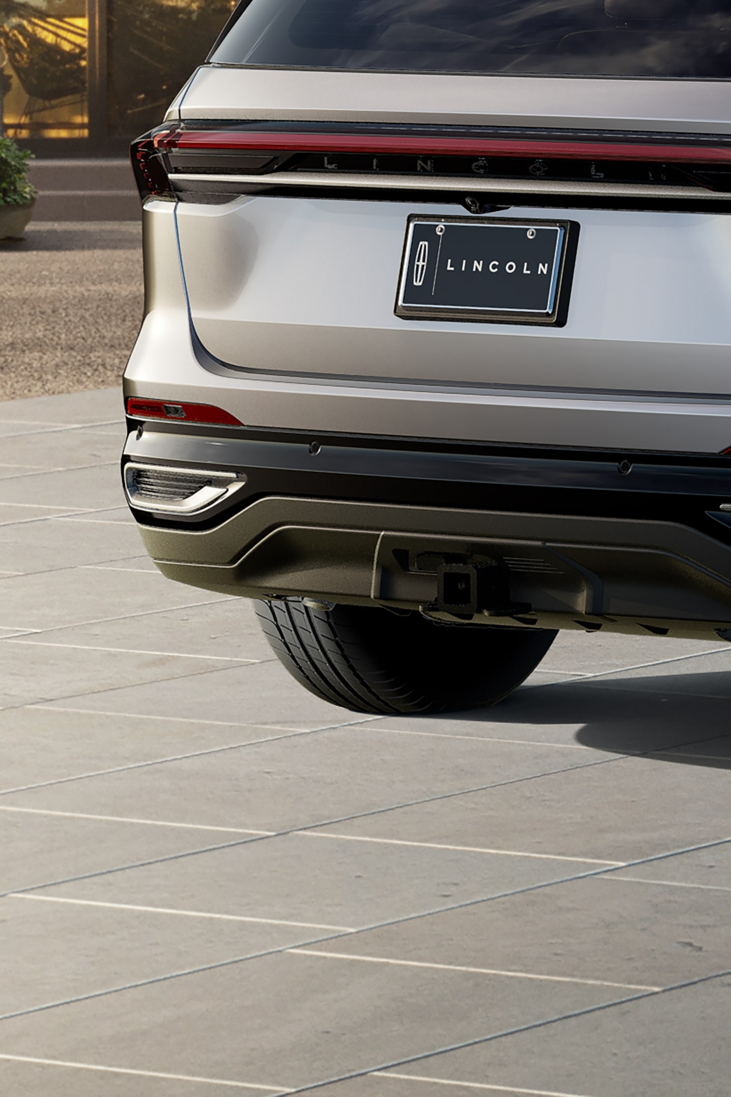 The rear of a 2026 Lincoln Nautilus® SUV with the available Trailer Tow Class I Package