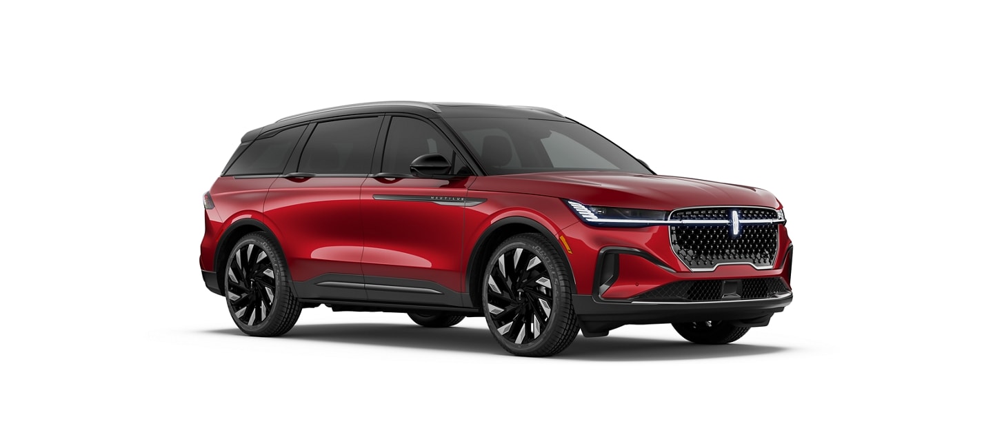 An exterior view of a 2026 Lincoln Nautilus® SUV with the available Jet Appearance Package