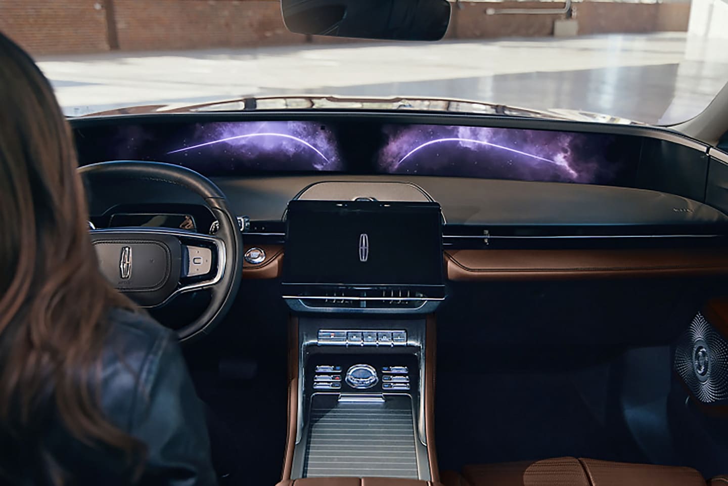 The beginning light sequence of the Lincoln embrace on the panoramic display of a 2026 Lincoln Nautilus® SUV