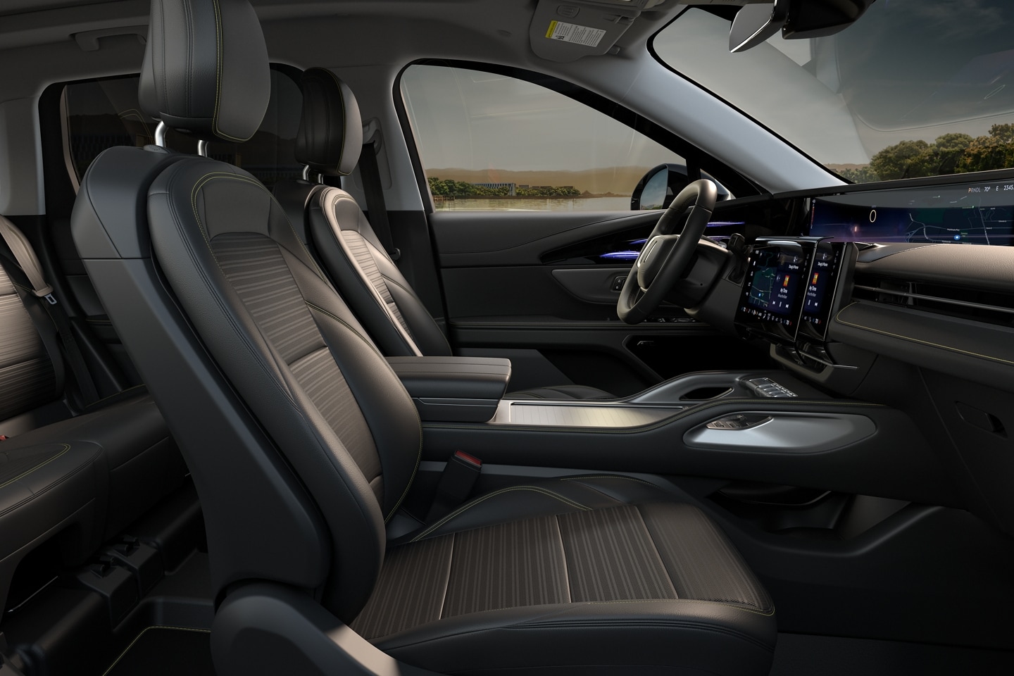 A cut away image gives a clear view of the front seats of a 2026 Lincoln Nautilus® SUV