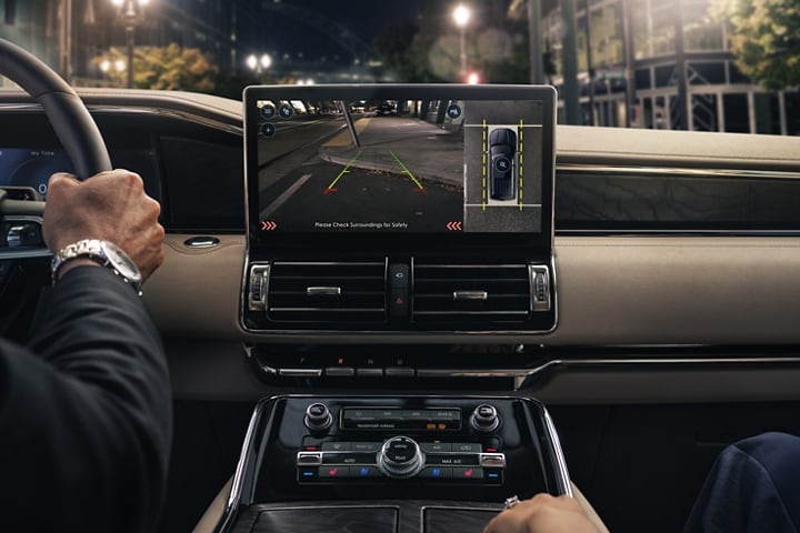 A 360-Degree Camera is shown on the 13.2-inch center touchscreen showing a rear camera and bird’s-eye view.