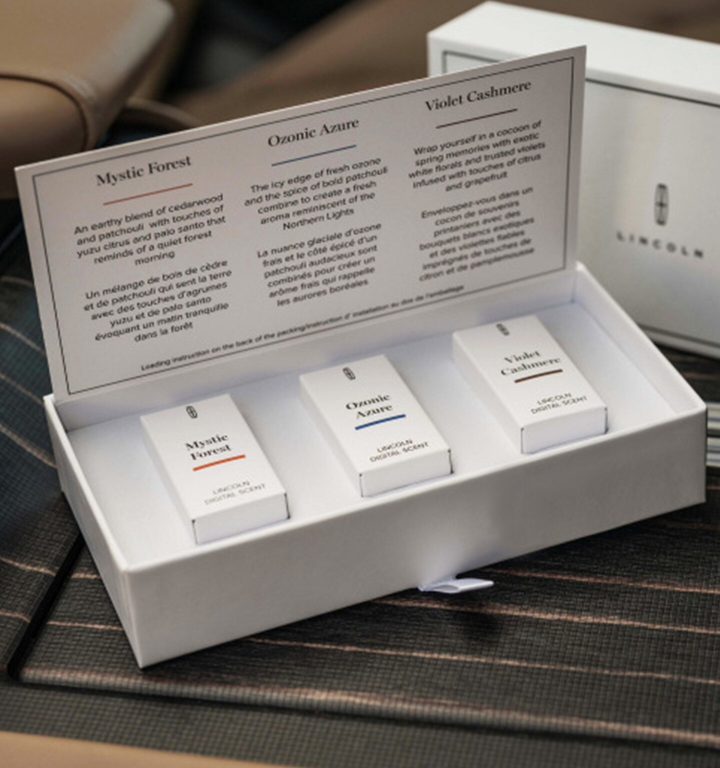 The different Digital scent cartridges shown.