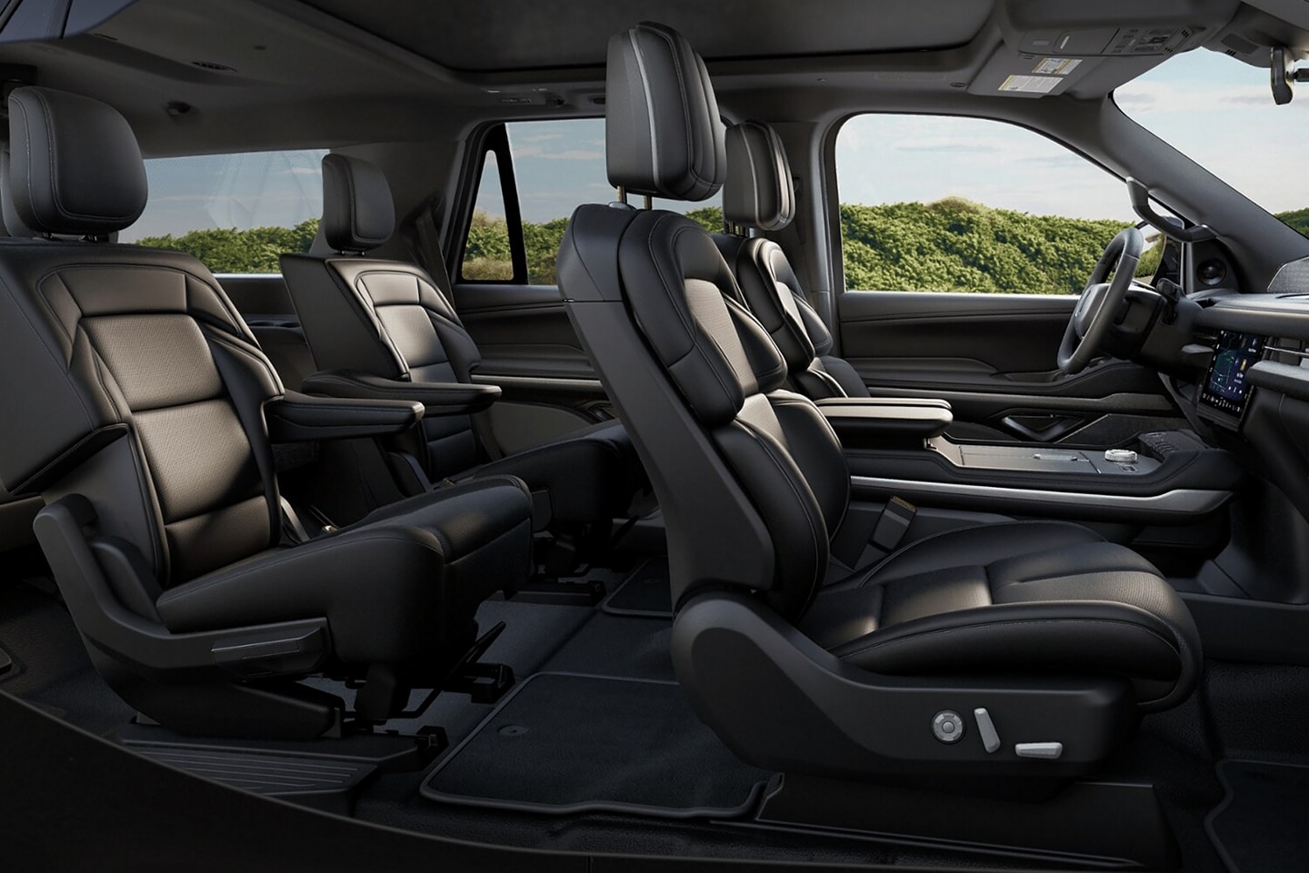 The Perfect Position Front seats in the dark interior of the available Jet Appearance Package